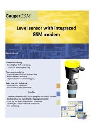 GaugerGSM Level sensor with integrated GSM modem