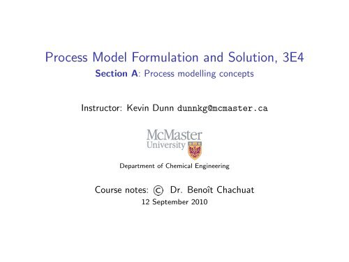 Process modelling concepts - Process Model Formulation and ...