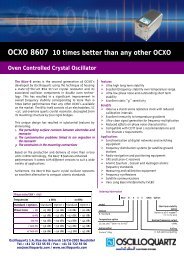 OCXO 8607 - Oscilloquartz SA