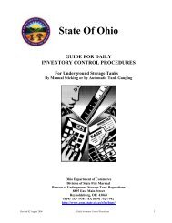 State Of Ohio - Ohio Petroleum Underground Storage Tank Release ...