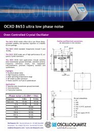 OCXO 8653 ultra low phase noise - Oscilloquartz SA