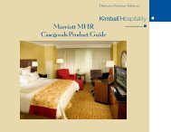 Marriott MHR Casegoods Product Guide - Kimball Hospitality