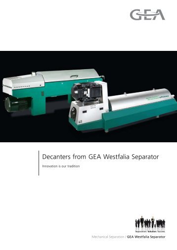 Decanters from GEA Westfalia Separator pdf, 2.6 MB