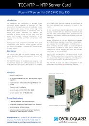 TCC-NTP - NTP Server Card - Oscilloquartz SA