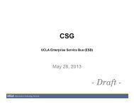 The UCLA Enterprise Service Bus (ESB) - CSG Common Systems ...