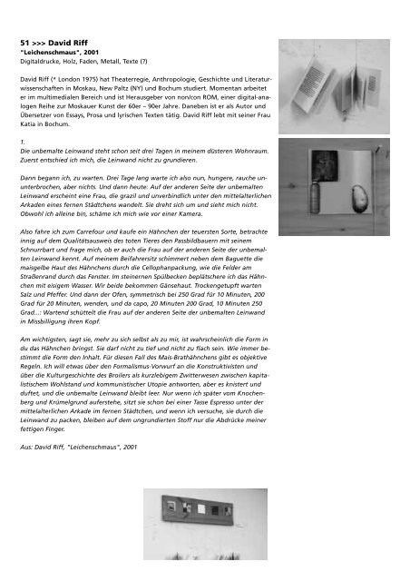 Berlin Ausstellung: Der Tod 21. April â€“ 19. Mai 2001