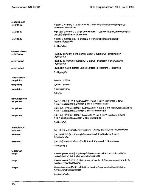 WHO DRUG INFORMATION - World Health Organization