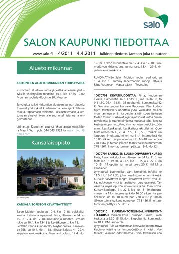 4/2011 - Salon kaupunki