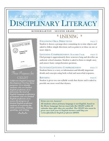 Disciplinary Literacy K_2_080408 B - Elementary Literacy