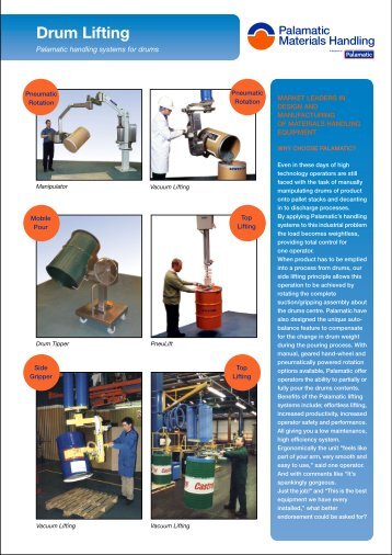 Drum Lifter Datasheet - Palamatic