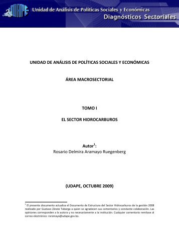 TOMO I: El Sector Hidrocarburos - Unidad de AnÃ¡lisis de PolÃ­ticas ...