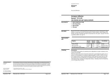 Aerospace Adhesives EpocastÂ® 1616 A/B Low density two part ...