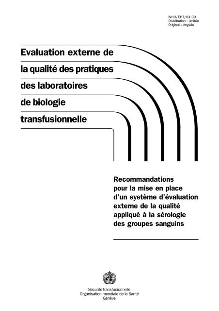 Evaluation externe de la qualité des pratiques des laboratoires de ...