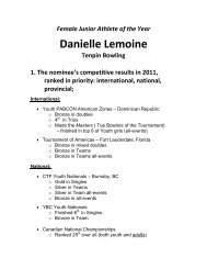 Danielle Lemoine - Sport Manitoba