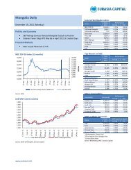 Mongolia Daily 2011 December 19 - Eurasia Capital