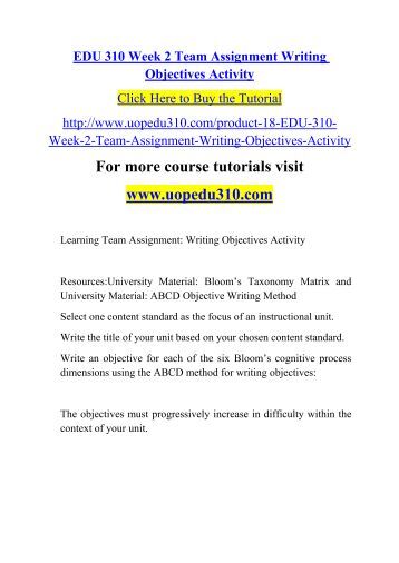 Object essay assignment