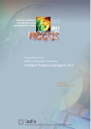 iadis international conference intelligent systems and agents 2011