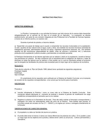 INSTRUCTIVO PRACTICA I ASPECTOS GENERALES La Práctica I ...