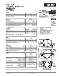 NF5.5CLX LBP/MBP Compressor R404A/R507 115V 60Hz - Secop