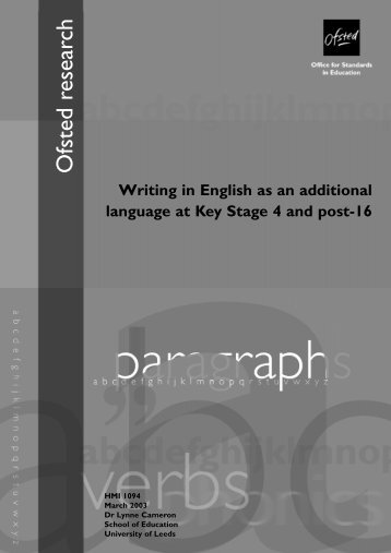 Writing in English as an additional language at Key Stage 4 and ...