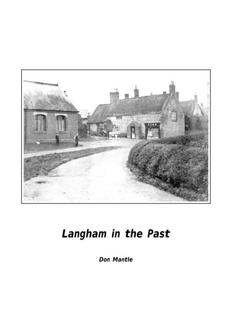 Langham in the Past - Langham Village History Group