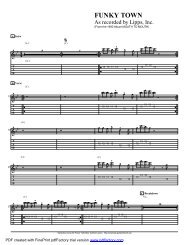 Complete Transcription To âFunky Town â (PDF) - Riff-O-Matic