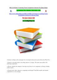 BIS 219 Week 3 Learning Team Assignment Amazon Evolution Paper/indigohelp