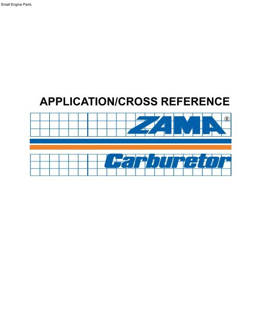 Carburetor Application Chart