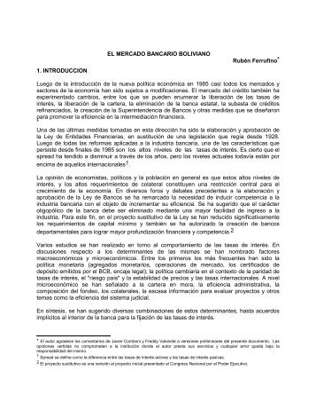 El Mercado Bancario Boliviano - Unidad de AnÃ¡lisis de PolÃ­ticas ...