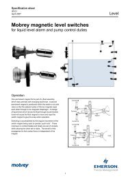 Mobrey magnetic level switches