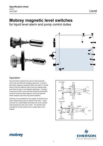 Mobrey magnetic level switches