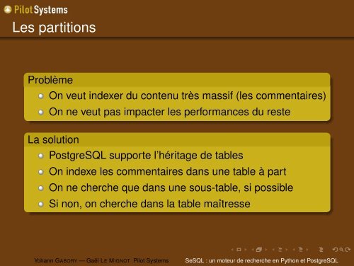 SeSQL : un moteur de recherche en Python et ... - RMLL 2011