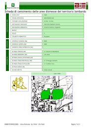 Scheda di censimento delle aree dismesse del territorio lombardo