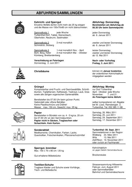 Entsorgungsstation bei der Gemeindescheune Turbenthal