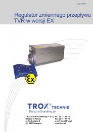 Regulator zmiennego przepÅywu TVR w wersji EX - TROX