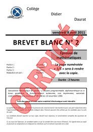 Brevet Blanc n°1 - CAPES de Maths