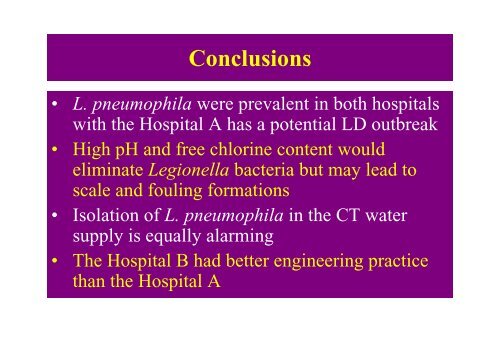 Isolation of Legionella pneumophila from Hospital Cooling ... - MAPTB