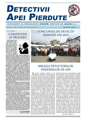 Detectivii Apei Pierdute nr. 4, anul 2 / iunie 2012 - Aquatim