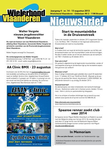 Nieuwsbrief - Edegem Bicycle Club