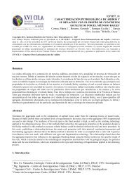 Caracterización petrográfica de áridos y su relación con el ... - LEMaC