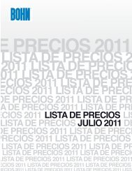 CIOS 2011 LISTA DE PRECIOS 2011 - Bohn