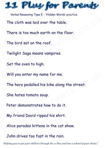 Non Verbal Reasoning Type 4 worksheet - Guide for the 11 Plus