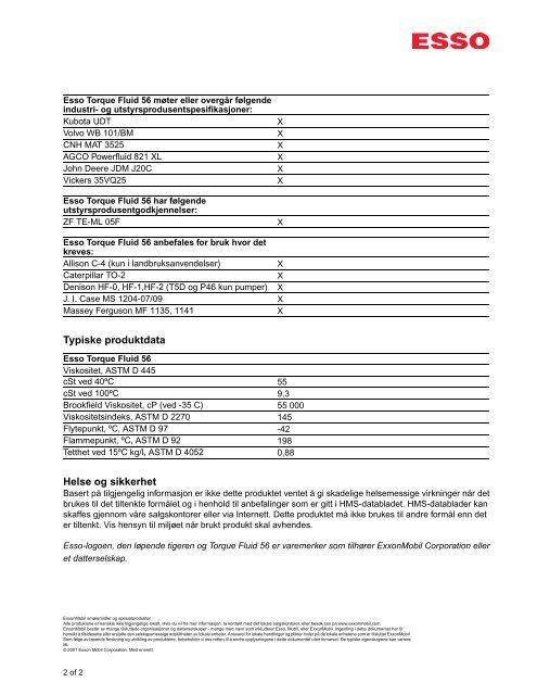 [pdf] EXXON-TF56-TD - Lindberg & Lund AS