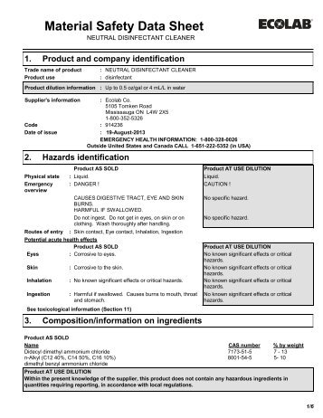 Neutral Disinfectant Cleaner.914236-EUK - Arctic Catering