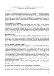 Relazione Consiglio Direttivo Fnp-Cisl Lombardia