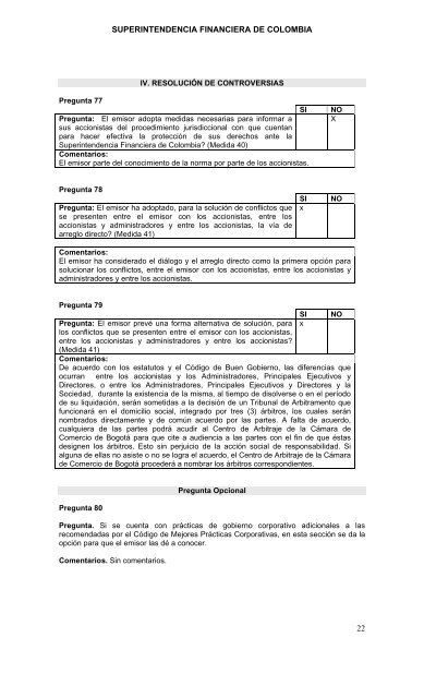 CUESTIONARIO CÃDIGO PAÃS â COLOMBIA - Bavaria