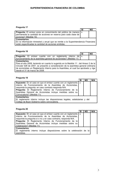 CUESTIONARIO CÃDIGO PAÃS â COLOMBIA - Bavaria