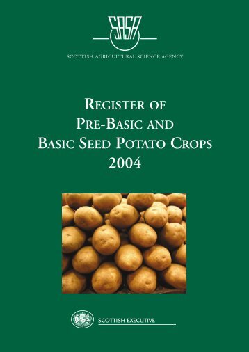 Seed Potato Register 2004 - SASA