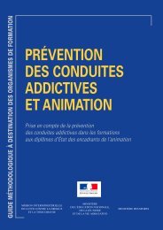 prÃ©vention des conduites addictives et animation - Jeunes.gouv.fr