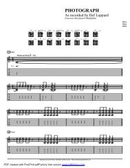 Complete Transcription To âPhotographâ (PDF) - Guitar Alliance